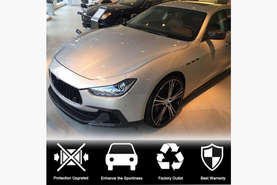Maserati Ghibli 2013-2023 рр. Накладка на передній бампер Lip V3 (для Base/S/S Q4 2013-2017, Карбон) Фото 2