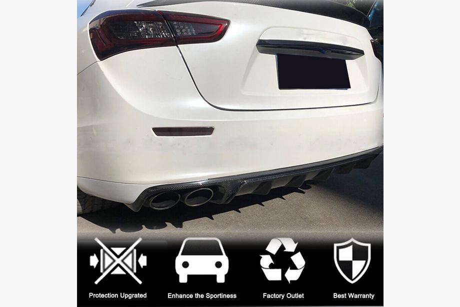 Maserati Ghibli 2013-2023 рр. Дифузор заднього бампера (для Base/S/S Q4 2013-2017, Карбон) Фото 2