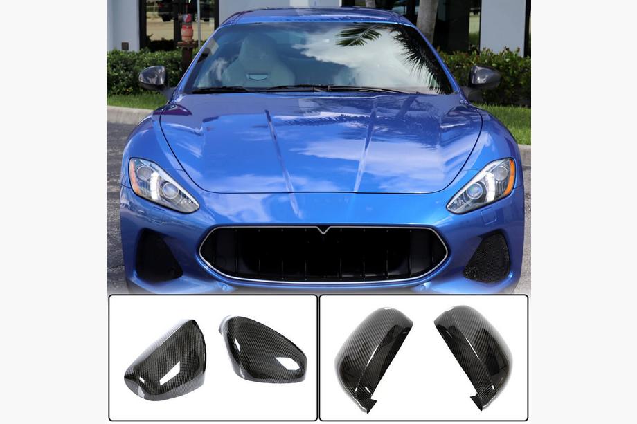 Maserati GranTurismo 2007-2019 рр. Накладки на дзеркала (Карбон) Фото 1