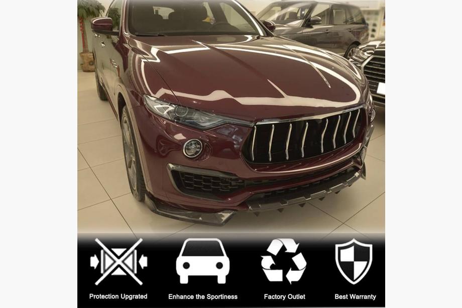 Maserati Levante 2016- рр. Накладки на передній бампер (для Base/S, Карбон) Фото 3