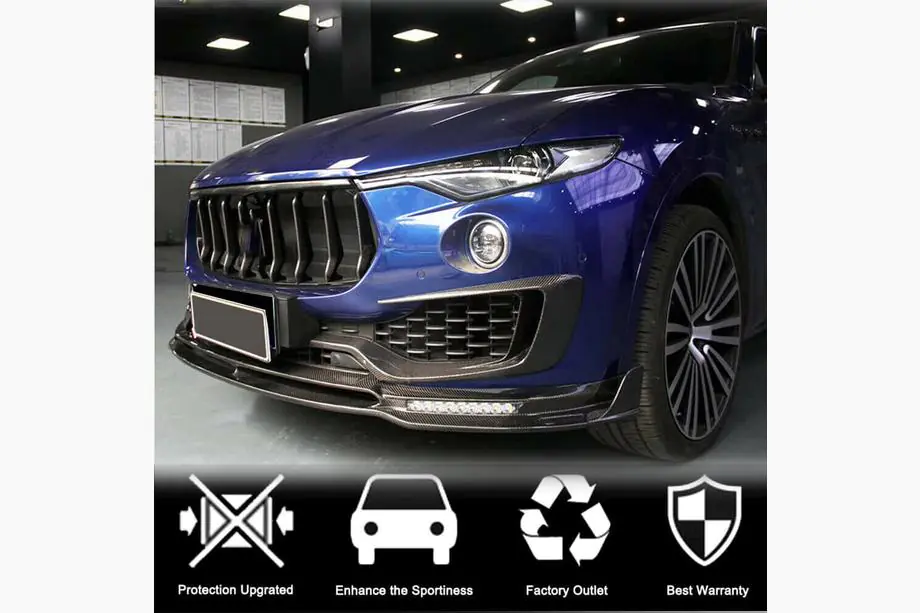 Maserati Levante 2016- рр. Накладка на решітку радіатора (для Base/S, Карбон) Фото 2