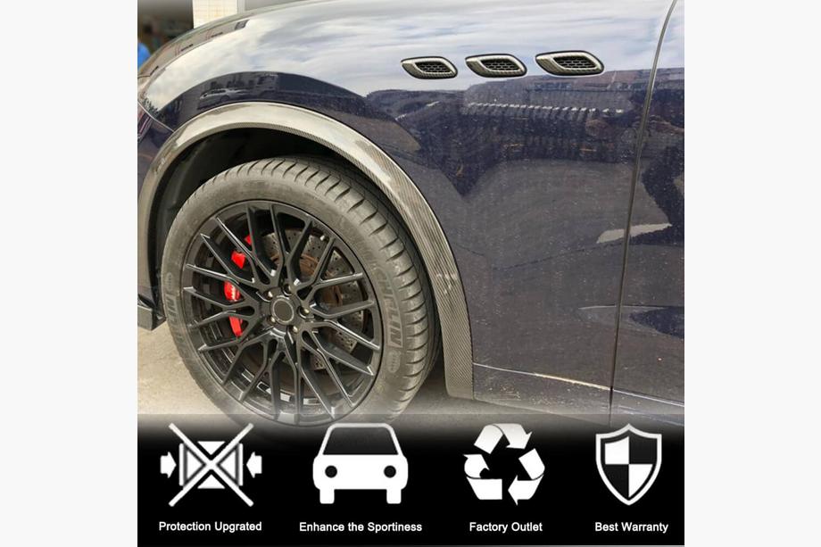 Maserati Levante 2016- рр. Накладки на передні крила (Карбон) Фото 2