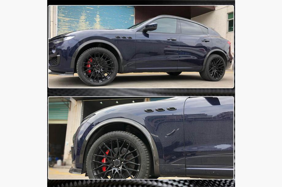 Maserati Levante 2016- рр. Накладки на передні крила (Карбон) Фото 3