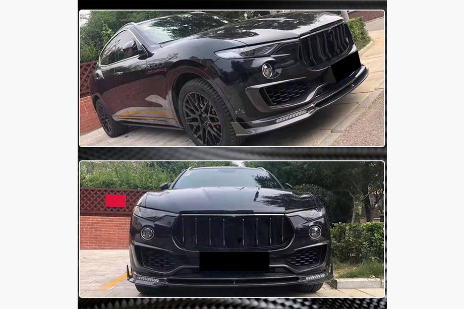 Maserati Levante 2016- рр. Накладка на передній бампер Lip V2 (для Base/S, Карбон) Фото 4