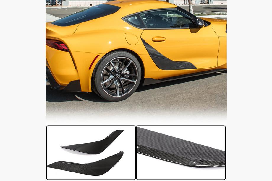 Toyota Supra 2019- рр. Накладки на двері (Карбон) Фото 2
