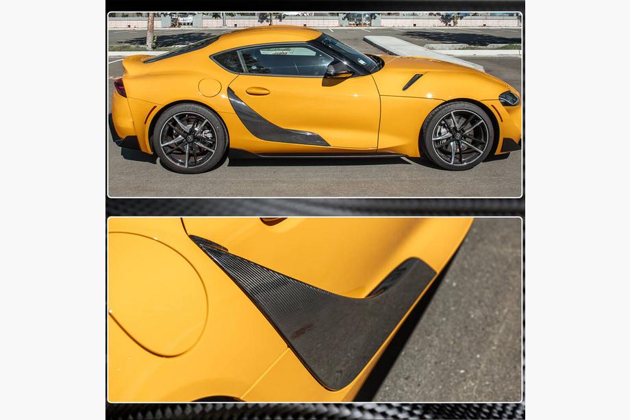 Toyota Supra 2019- рр. Накладки на двері (Карбон) Фото 5