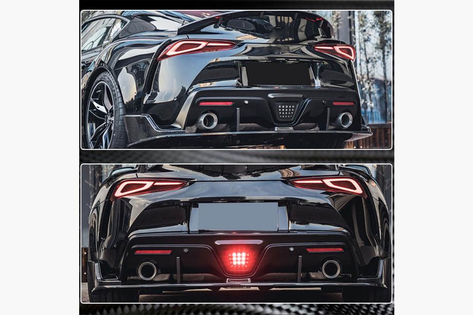 Toyota Supra 2019- рр. Дифузор заднього бампера V2 (Карбон) Фото 5