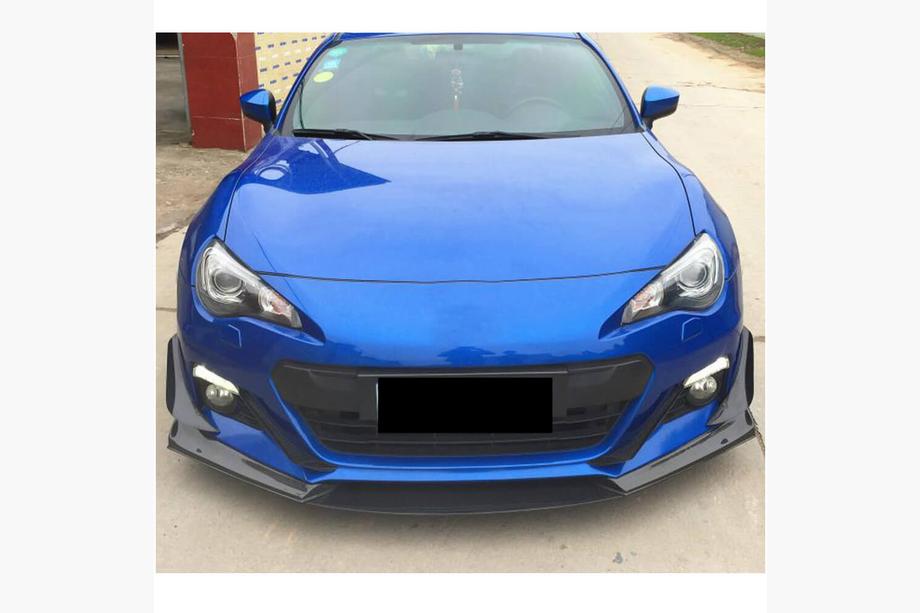 Toyota GT86 2011- рр. Накладка на передній бампер Lip V2 (Карбон) Фото 2