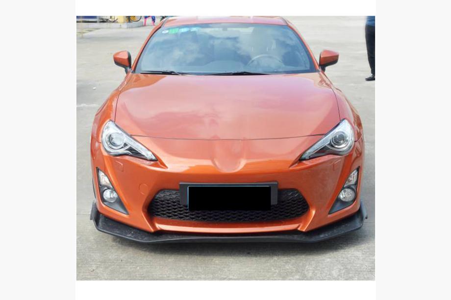 Toyota GT86 2011- рр. Накладка на передній бампер Lip V3 (Карбон) Фото 2
