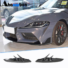 Накладки на передній бампер (Карбон) фото 1