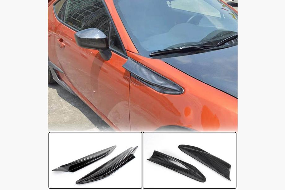 Subaru BRZ 2012-2021 рр. Накладки на передні крила (Карбон) Фото 2
