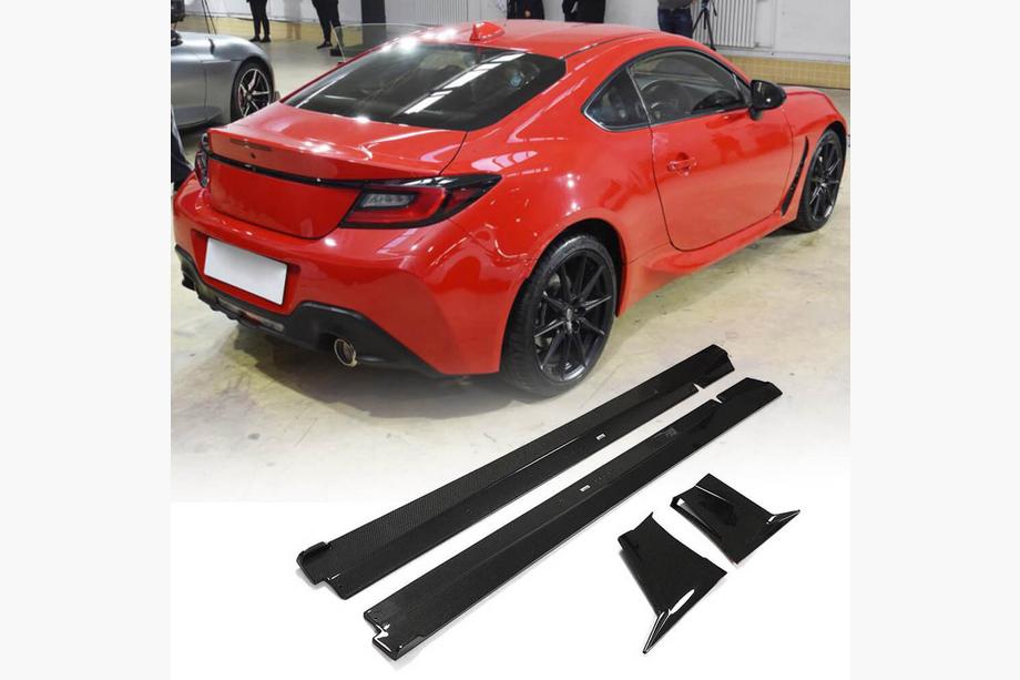 Subaru BRZ 2021- рр. Бокові пороги V2 (Карбон) Image