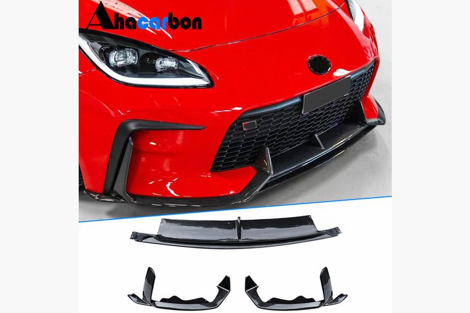 Subaru BRZ 2021- рр. Накладка на передній бампер Lip V2 (2021-2023, Карбон) Image