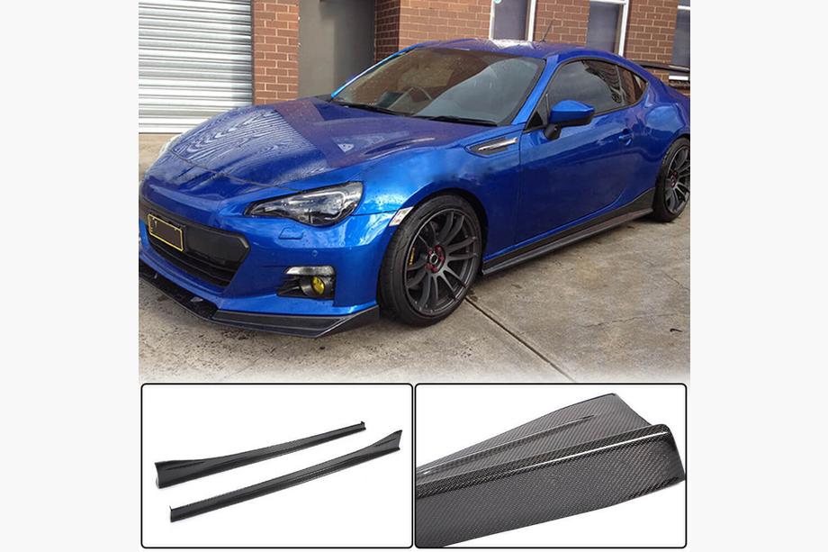Subaru BRZ 2012-2021 рр. Бокові пороги V2 (Карбон) Фото 1