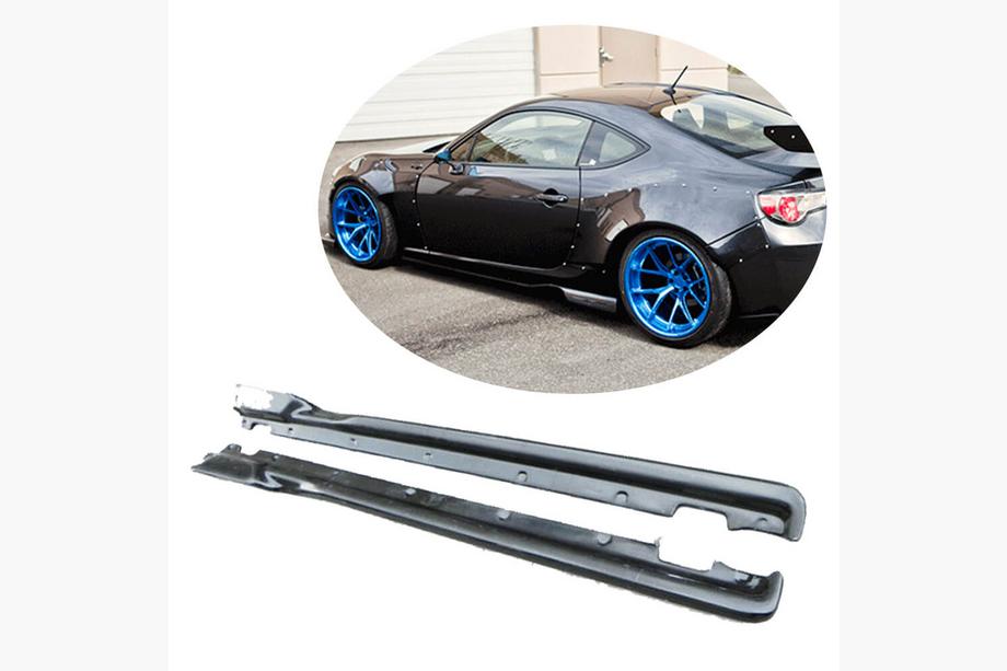 Subaru BRZ 2012-2021 рр. Бокові пороги V4 (Карбон) Фото 1