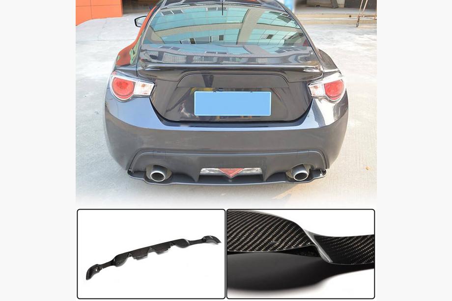 Subaru BRZ 2012-2021 рр. Дифузор заднього бампера V2 (Карбон) Фото 1
