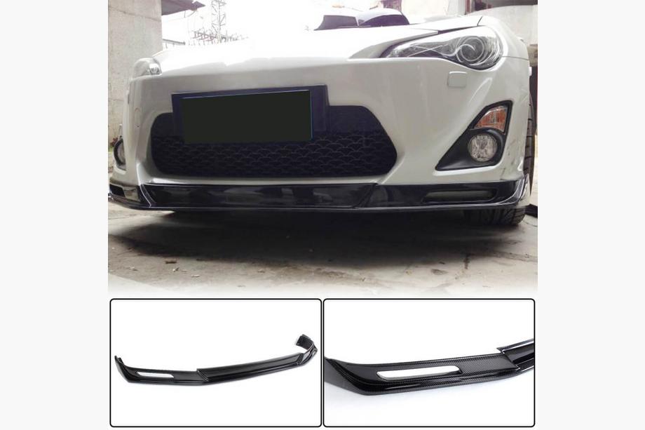 Subaru BRZ 2012-2021 рр. Накладка на передній бампер Lip (Карбон) Фото 1