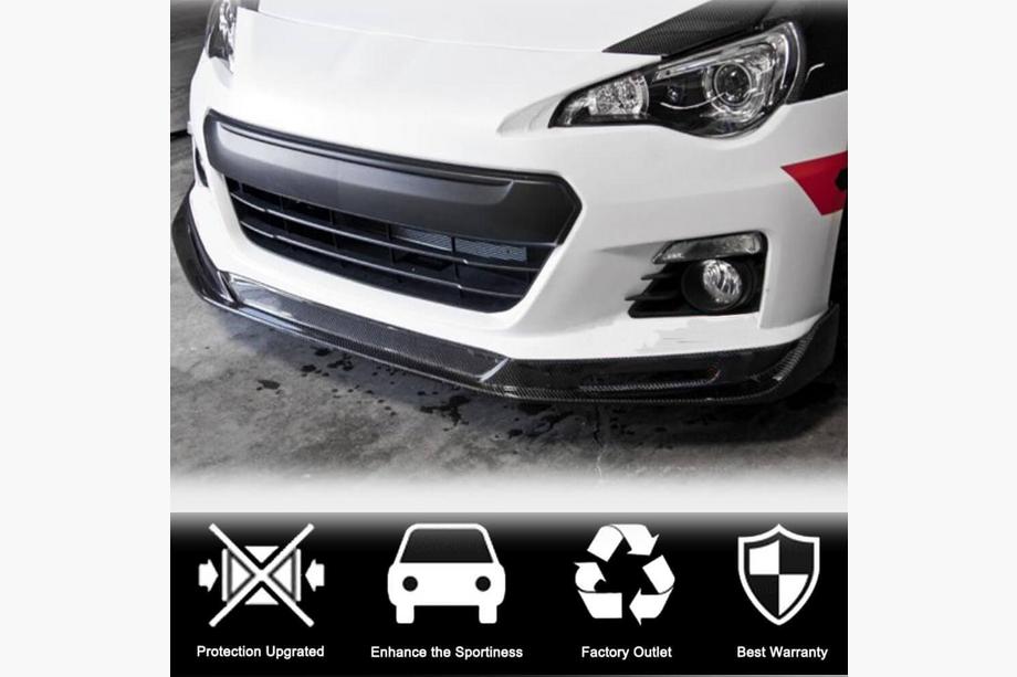 Subaru BRZ 2012-2021 рр. Накладка на передній бампер Lip (Карбон) Фото 2