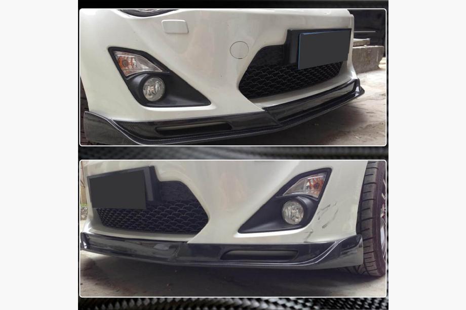 Subaru BRZ 2012-2021 рр. Накладка на передній бампер Lip (Карбон) Фото 3