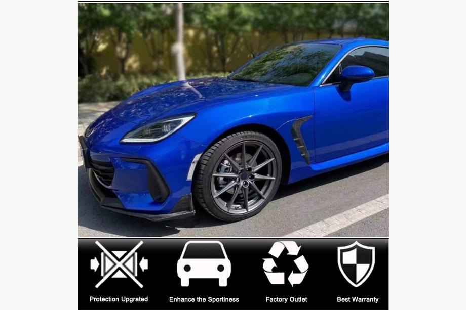 Subaru BRZ 2021- рр. Накладка на передній бампер Lip (Пластик) Фото 2