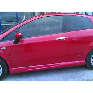 Бокові пороги (для 3-х дверного, під фарбування) Fiat Punto Grande/EVO 2006-2018 рр. фото 3