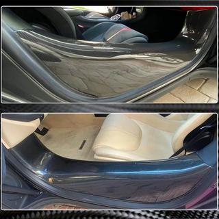 Накладки на пороги (Карбон) фото 4