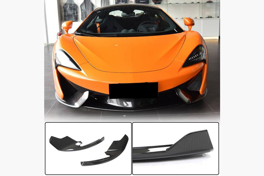 McLaren 540C/570S 2015-2020 рр. Накладки на передній бампер Flap (Карбон) Фото 1