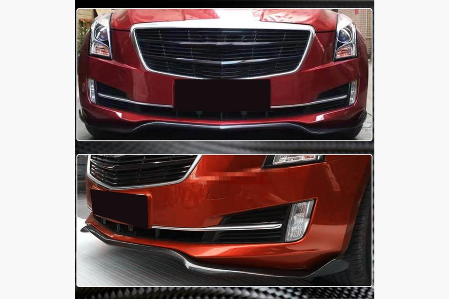 Cadillac ATS 2012-2019 рр. Накладка на передній бампер Lip (для Base, Карбон) Фото 3