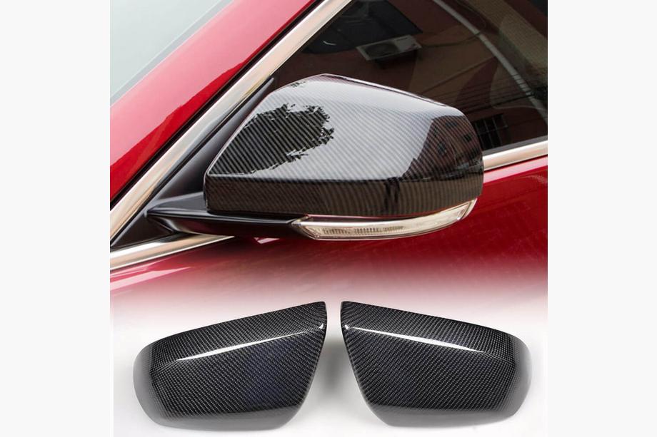 Cadillac ATS 2012-2019 рр. Кришки дзеркал (Карбон) Image