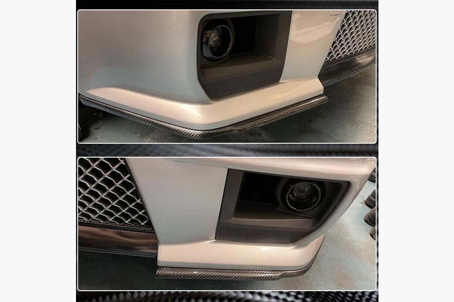 Cadillac CTS 2007-2014 рр. Накладки на передній бампер Flap (для CTS V Coupe, Карбон) Фото 4
