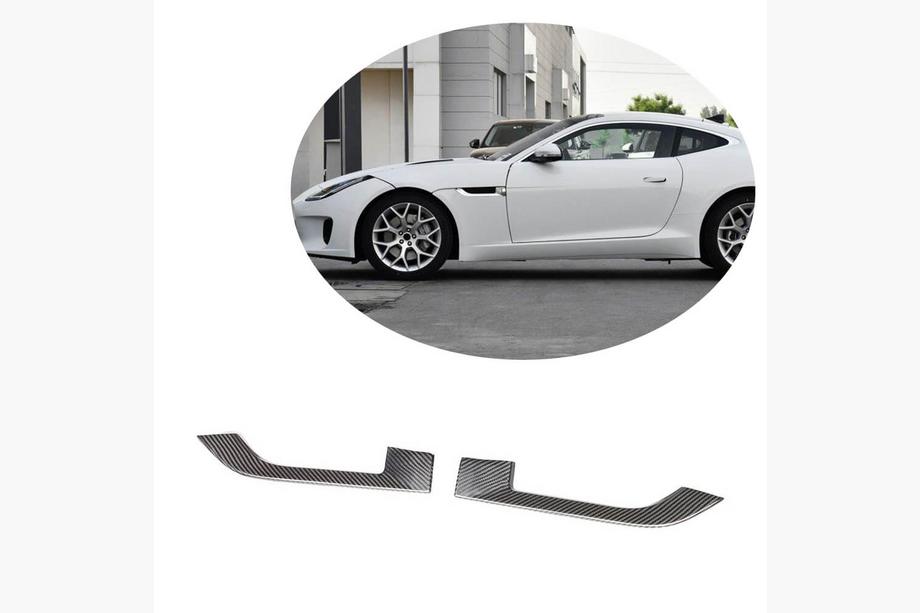 Jaguar F-Type 2013-2024 рр. Накладка на передні крила (2013-2016, Карбон) Фото 1