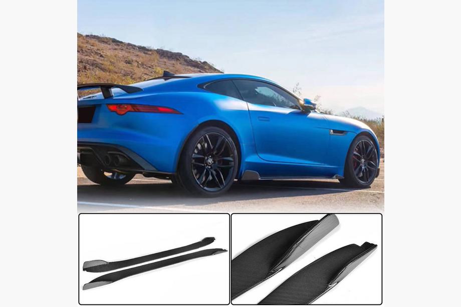 Jaguar F-Type 2013-2024 рр. Бокові пороги (2013-2016, Карбон) Фото 1
