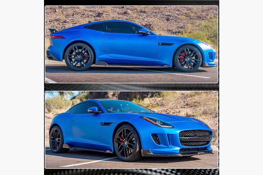 Jaguar F-Type 2013-2024 рр. Бокові пороги (2013-2016, Карбон) Фото 4