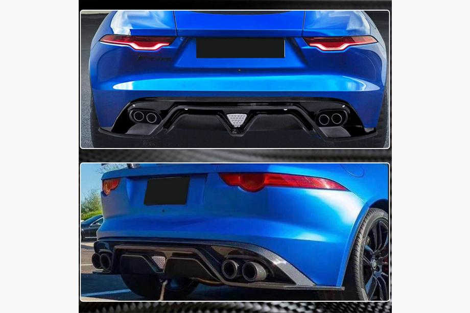 Jaguar F-Type 2013-2024 рр. Дифузор заднього бампера (2013-2019, Карбон) Фото 4