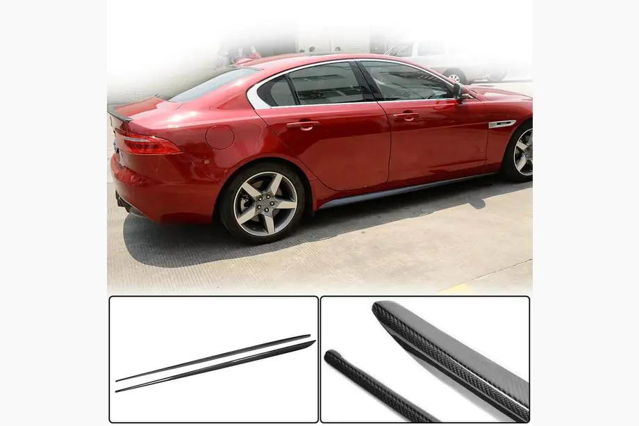 Jaguar XE 2016- рр. Бокові пороги (2015-2019, Карбон) Фото 1