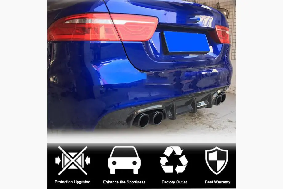 Jaguar XE 2016- рр. Дифузор заднього бампера V1 (2015-2019, Карбон) Фото 2