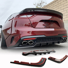 Kia Stinger 2017-2023 рр. Дифузор заднього бампера (Карбон) фото 1
