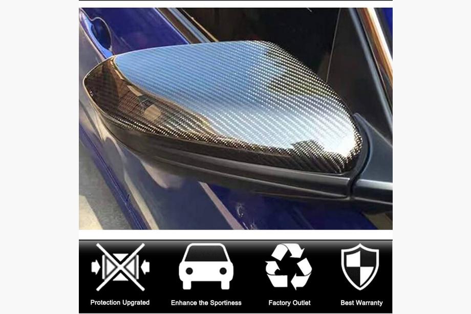 Honda Civic Sedan X 2016-2021 рр. Кришки дзеркал V3 (Карбон) Фото 2