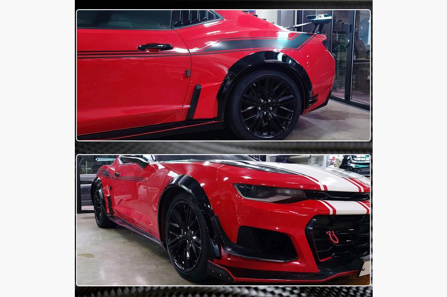 Chevrolet Camaro 2015- рр. Накладки на арки (2016-2019, Карбон) Фото 3