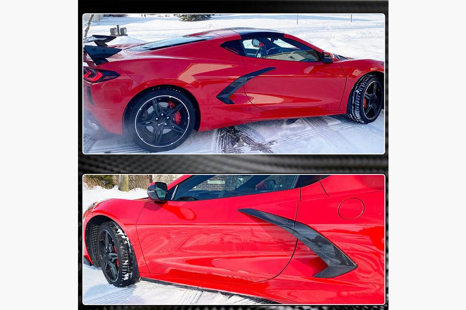 Chevrolet Corvette C8 2019- рр. Накладки на задні крила (2019-2022, Карбон) Фото 4