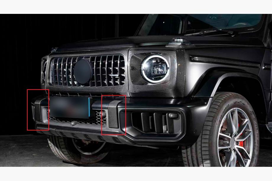Mercedes G сlass W465 2025- рр. Комплект накладок на передній і задній бампер (для G63 AMG, карбон) Image