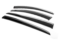 Kia Sportage 2015-2021 рр. Вітровики з хромованим молдингом Niken Luxury (4 шт) фото 3