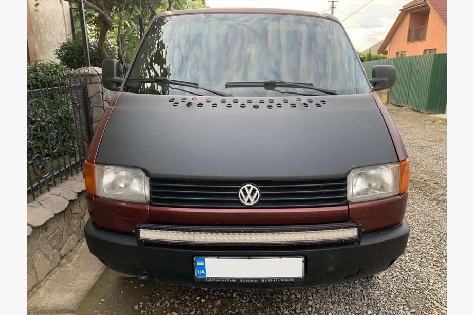 Volkswagen T4 Transporter 1990-2003 рр. Чохол капота на прямий капот (кожазаменитель) Image