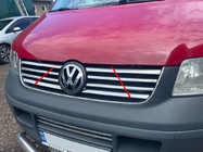 Volkswagen T5 Transporter 2003-2010 рр. Окантовка решітки радіатора (нерж) фото 4