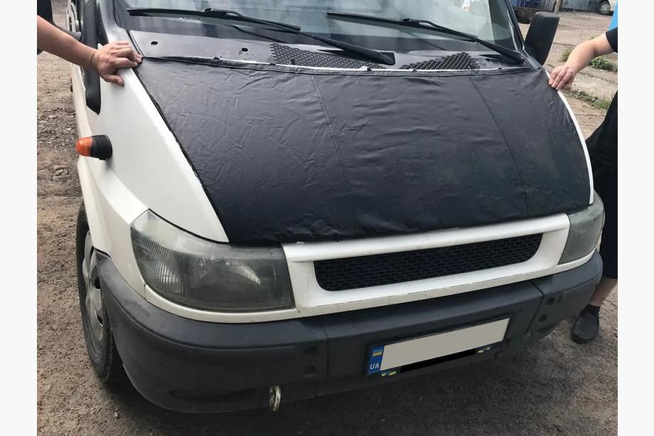 Ford Transit 2000-2014 рр. Чохол капота (2000-2006, шкірозамінник) Image