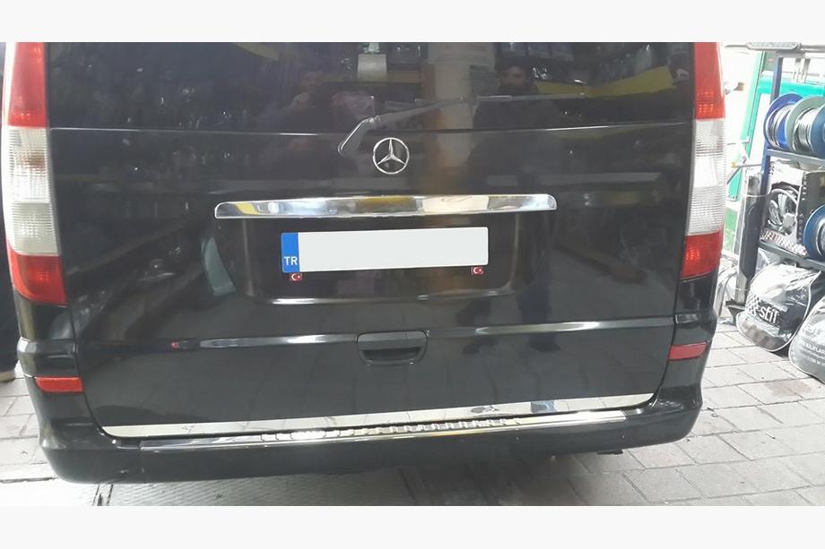 Mercedes Vito W639 2004-2014 рр. Кант на кришку багажника (нерж) Фото 3