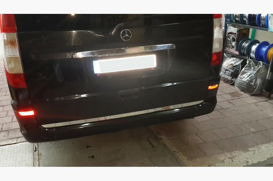 Mercedes Vito W639 2004-2014 рр. Кант на кришку багажника (нерж) Фото 7