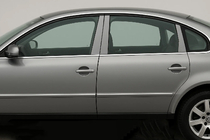 Volkswagen Passat B5 1997-2005 рр. Молдинг дверних стійок (6 шт, нерж.) фото 1