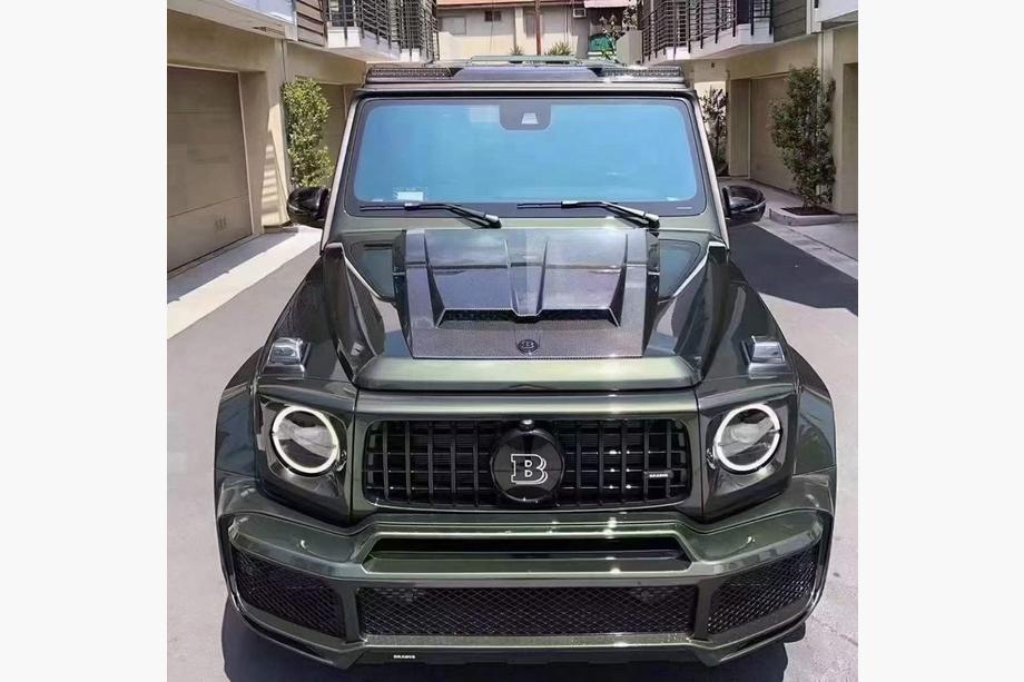 Mercedes G class W463 2018-2024 рр. Накладна на капот (Карбон) Image