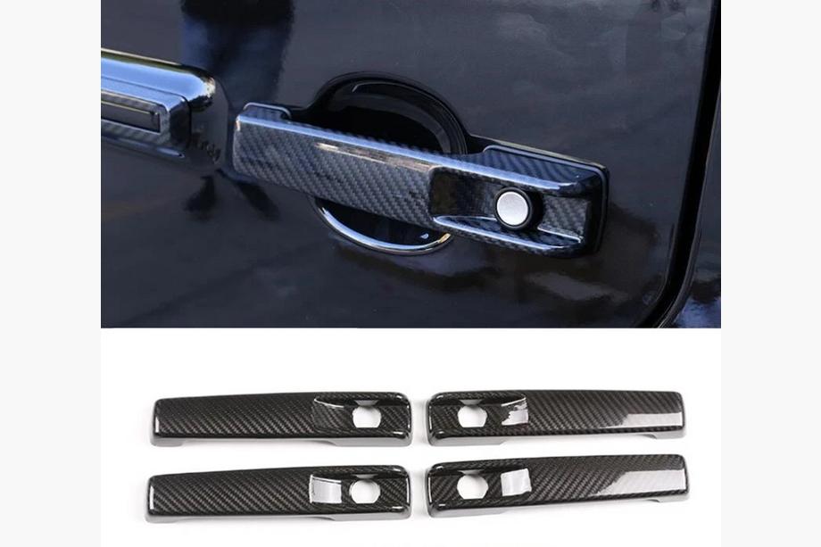 Mercedes G class W463 1990-2018 рр. Накладки на ручки (Карбон) Фото 1
